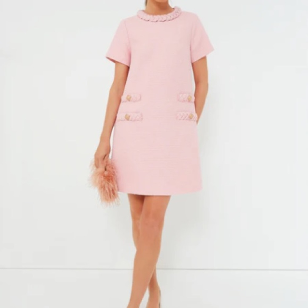 NWT- Sold Out Tuckernuck Jackie Tweed Mini Dress in Pink Blossom - L